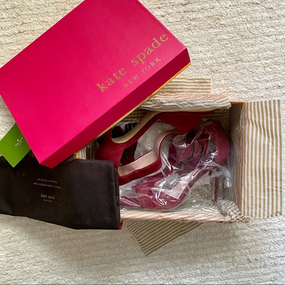 NWT Kate Spade Inga suede heels - Picture 13 of 15